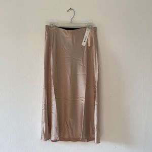 Aqua Bloomingdales Satin Midi Slip Dress